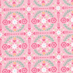USAコットン(110×50) moda Llama Love フローラル ピンク 4枚目の画像