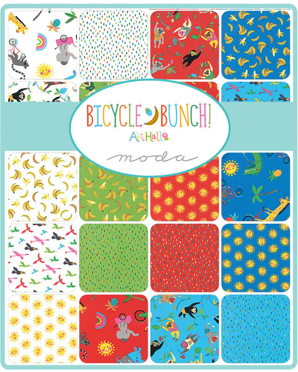 USAコットン moda charmpack 42枚セット BICYCLE BUNCH! 2枚目の画像