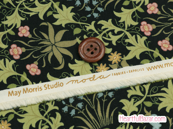 USAコットン moda May Morris Studio セランダイン エボニー 3枚目の画像