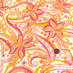 USAコットン(110×50) moda Kiamesha ユリ　ピンク 2枚目の画像