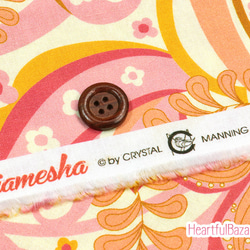 USAコットン(110×50) moda Kiamesha ユリ　ピンク 3枚目の画像