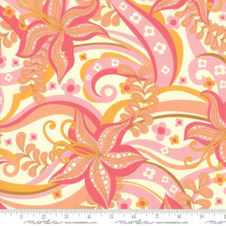 USAコットン(110×50) moda Kiamesha ユリ　ピンク 4枚目の画像