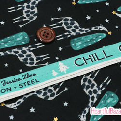 [再入荷]USAコットン(110×50) COTTON+STEEL CHILL OUT 星に願いを ブラック 3枚目の画像