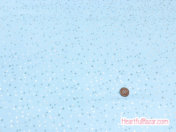 [再入荷]USAコットン(110×50) COTTON+STEEL CHILL OUT 雪 アイスブルー 2枚目の画像