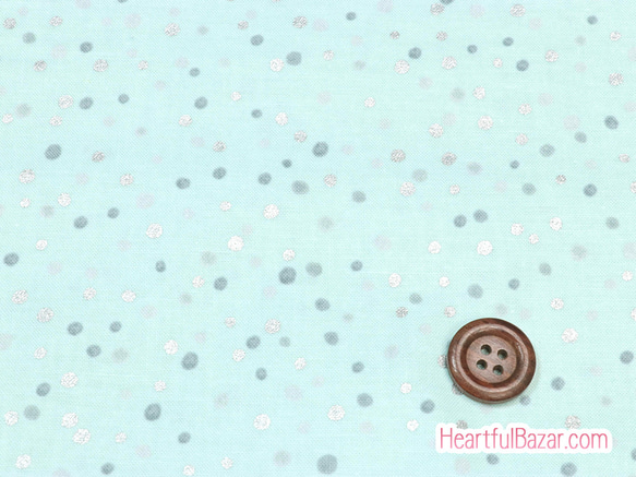 [再入荷]USAコットン(110×50) COTTON+STEEL CHILL OUT 雪 ミント 1枚目の画像