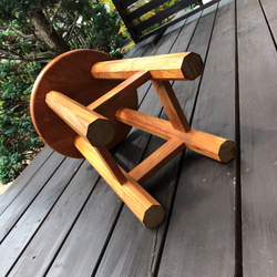 丸椅子 丸スツール 木製スツール 天然木 4枚目の画像