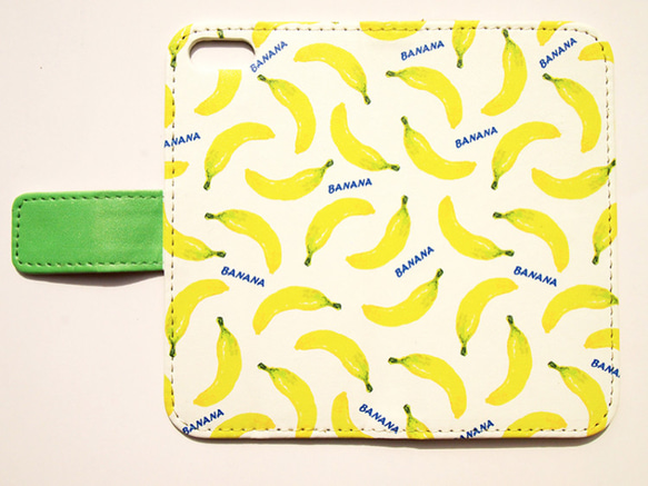 Banana by maw 手帳型スマホケース iPhoneシリーズすべて対応/アンドロイド各種対応 2枚目の画像