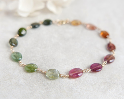 turmali トルマリンのマルチカラーブレスレット ブレスレット Tom Tit