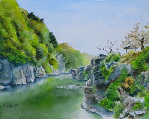 長瀞峡 絵画 Nobu.T 通販 7179146｜Creema(クリーマ)