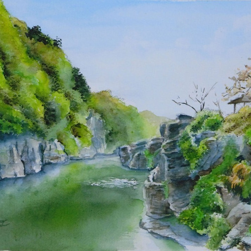 長瀞峡 絵画 Nobu.T 通販 7179146｜Creema(クリーマ)