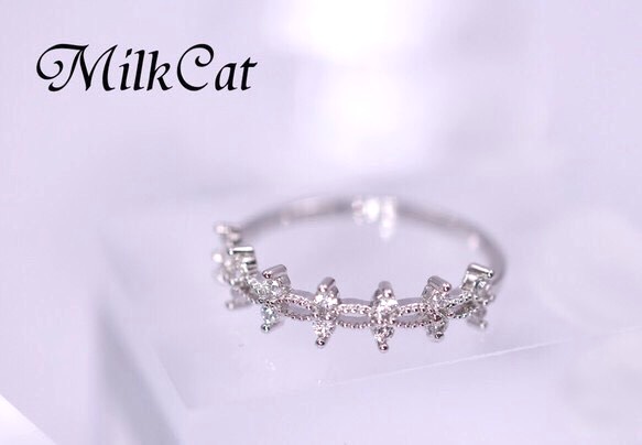 指輪 シンプル 藤花 リング シルバー