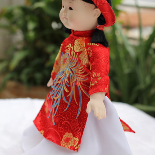 送料無料】伝統的な アオザイ 衣装 ・ ベトナム人形 その他人形 kodomo