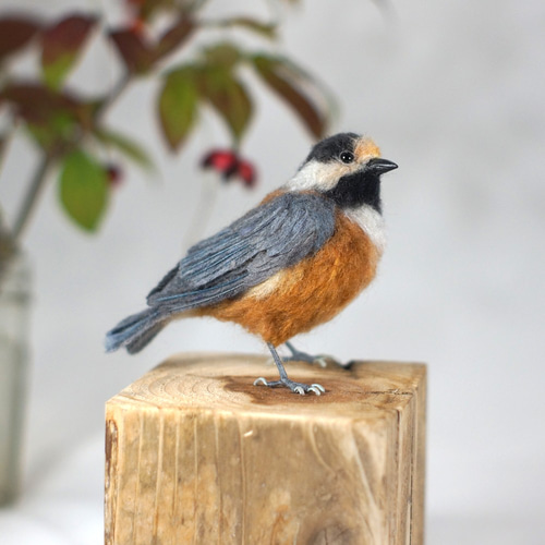 羊毛フェルト　野鳥　鳥　小鳥　ヤマガラ幼鳥 ?media_id=18075295105849129