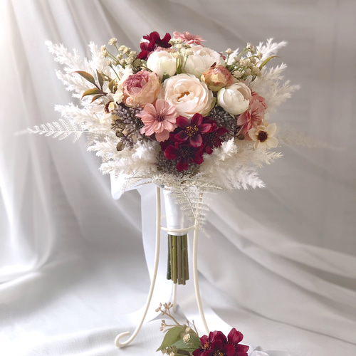 アンティークなデージーと秋桜のウェディングブーケ SOLD ブーケ  