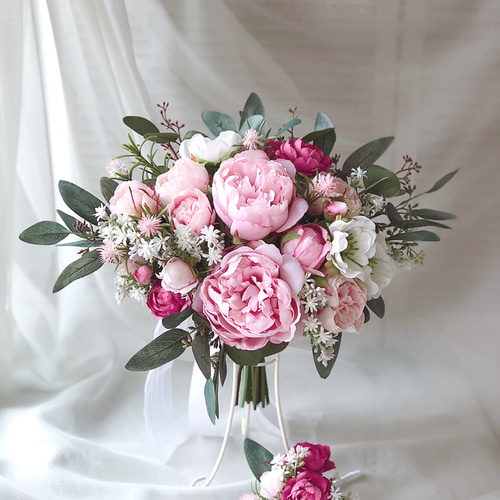ピンクピオニーのウェディングブーケ《送料無料》SOLD ブーケ  