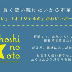 [ペールブルー] 本革 ミニショルダーバッグ スマホポーチ タッセル付き hoshinooto 4枚目の画像