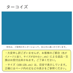 こどもエプロンLL[140-150] 三角巾セット　ターコイズとブラックボーダー 5枚目の画像