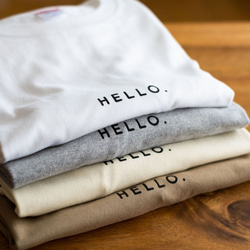 オーバービッグTシャツ「HELLO.」／ホワイト 1枚目の画像