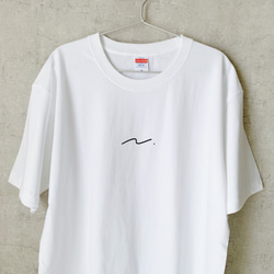 オーバービッグTシャツ「nami」／ホワイト 2枚目の画像