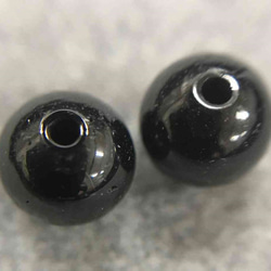 天然石　ブラックトルマリン　6.5mm珠　ルース 2枚目の画像