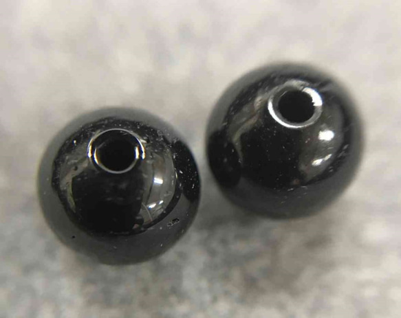 天然石　ブラックトルマリン　6.5mm珠　ルース 2枚目の画像