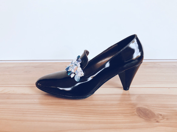 【Hydrangea Opera Shoes】手間をかけた紫陽花ハイヒール 2枚目の画像