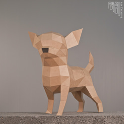 クリエイティブ DIY ペーパークラフトに聞く 犬のネットワークーチワワ 2枚目の画像