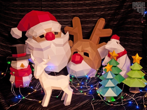 問創Askcreative DIYペーパークラフト クリスマスシリーズ-  トナカイマスク 第5張的照片