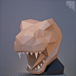 Askcreative DIYペーパークラフトマスクシリーズ - ティラノサウルス・レックス 1枚目の画像