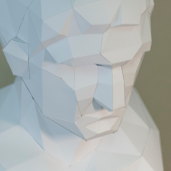 DIY手作3D紙模型 石膏像雕塑系列 - 阿格里帕角面 (3色可選) 第3張的照片