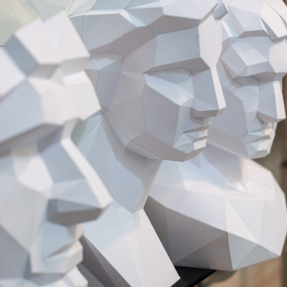 DIY手作3D紙模型 石膏像雕塑系列 - 石膏像系列 - 維納斯角面 (3色可選) 第5張的照片