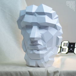 DIY手作3D紙模型 石膏像雕塑系列 - 魯修斯大角面 (3色可選) 第1張的照片