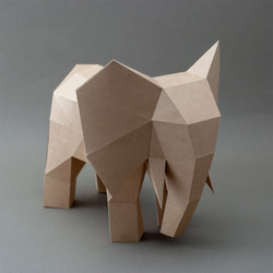 DIY手作3D紙模型擺飾 小動物系列 - 大象 (4色可選) 第4張的照片