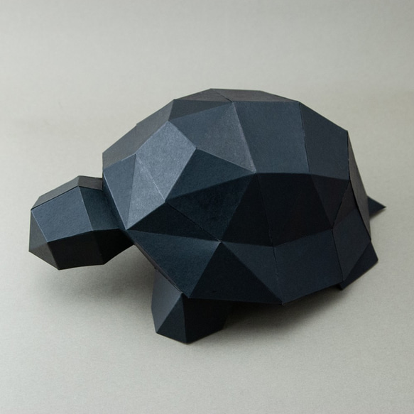 DIY手作3D紙模型擺飾 小動物系列 - 烏龜 (4色可選) 第4張的照片