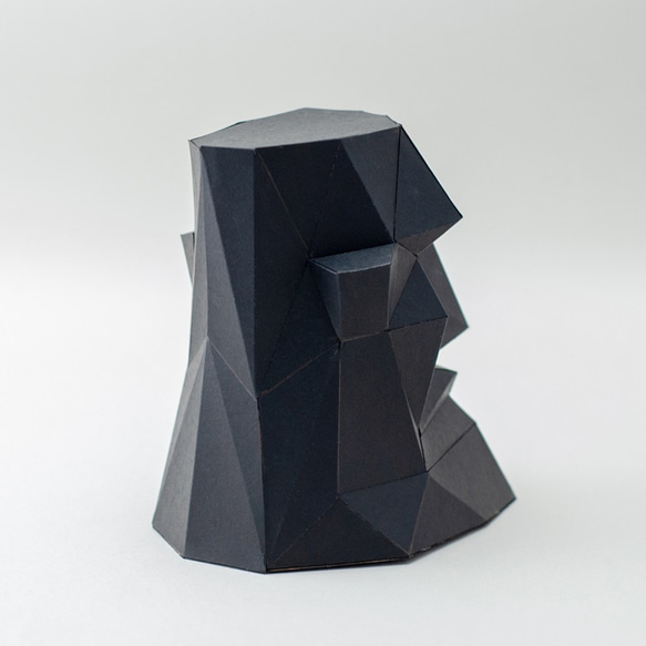 DIY手作3D紙模型擺飾 摩艾系列 - 淡定摩艾 (4色可選) 第4張的照片