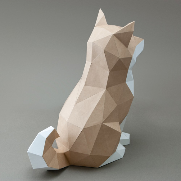 DIY 手作り 3D ペーパーモデル装飾犬シリーズ-ツンデレ属性チャイチャイ (4 色オプション) 4枚目の画像
