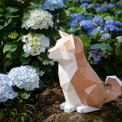 DIY 手作り 3D ペーパーモデル装飾犬シリーズ-ツンデレ属性チャイチャイ (4 色オプション) 6枚目の画像