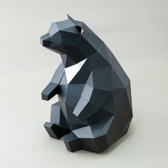 DIY手作3D紙模型擺飾 小動物系列 - 肥壯壯台灣黑熊 第4張的照片