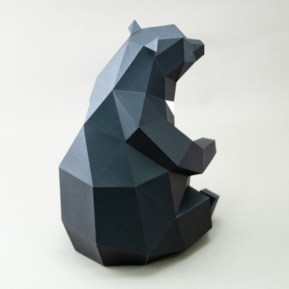 DIY手作3D紙模型擺飾 小動物系列 - 肥壯壯台灣黑熊 第5張的照片