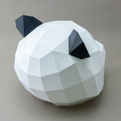 DIY手作3D紙模型擺飾 面具系列 - 熊貓/貓熊面具 (幼幼款) 第4張的照片