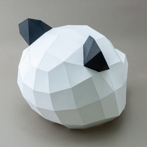 DIY手作り3Dペーパーモデルデコレーションマスクシリーズ パンダ
