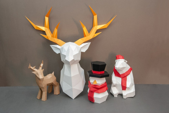DIY手作3D紙模型擺飾 聖誕節/節慶系列 - 高筒帽雪人 第5張的照片