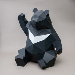 DIY手作3D紙模型 - 小動物系列 - 肥壯壯台灣黑熊 第2張的照片