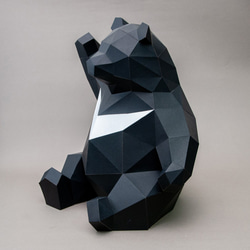 DIY手作3D紙模型 - 小動物系列 - 肥壯壯台灣黑熊 第4張的照片