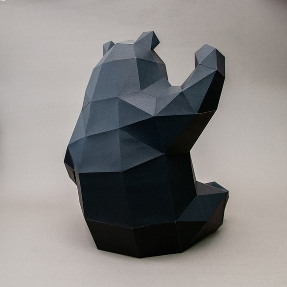 DIY手作3D紙模型 - 小動物系列 - 肥壯壯台灣黑熊 第5張的照片