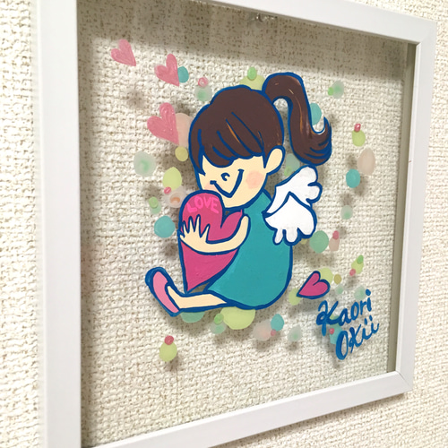 『3月のスィートピー』  アクリル画　手描き　1点物　原画