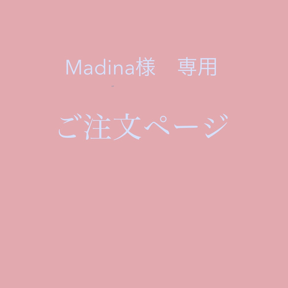 Madina様　専用オーダーページ 1枚目の画像