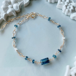 ✳︎14kgf✳︎アンデシンのブレスレット ブレスレット PoPo 通販