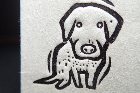 黒谷和紙×活版印刷「いぬ・イヌ・犬」しおり2種セット 4枚目の画像