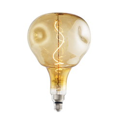 WeBulb ｜復古LED吊燈- 大凹球 / 造型燈絲燈泡+吸頂吊線燈頭[啞光鍍金] 第3張的照片